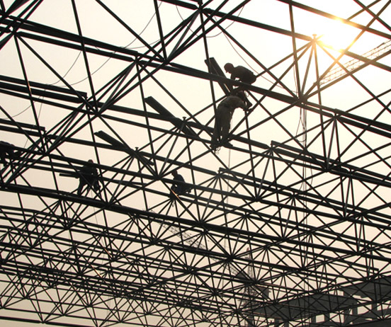 龙口厂房网架安装